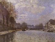 Alfred Sisley The Saint-Martin canal in Paris Sweden oil painting artist